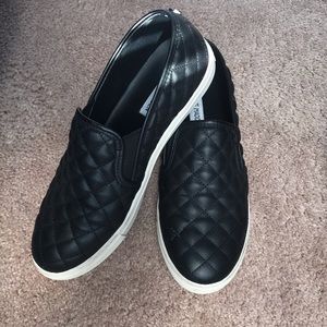 Steve Madden Black Ecentric-Q Platform Sneaker, 10